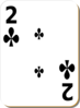 Two Of Clubs Clip Art
